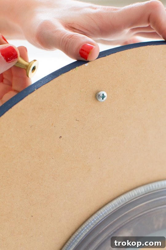 Completed DIY Retro Lazy Susan