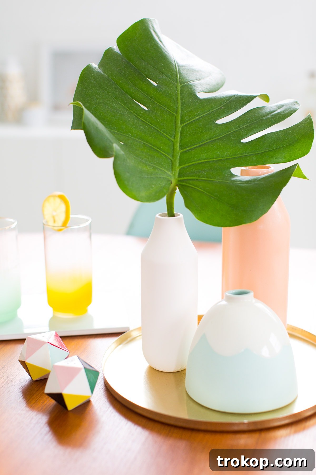 Cozy dining nook with tasseled pillows and plants for summer decor