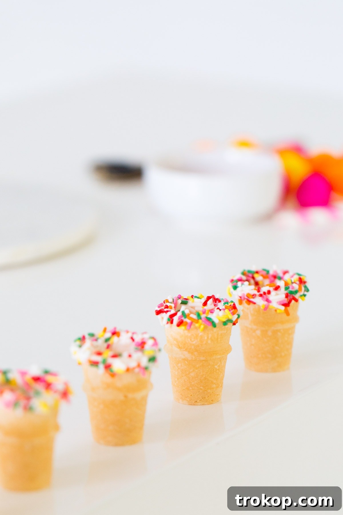 Craft Your Own Ice Cream Cone Shots 2 How to make mini ice cream cone shot glasses for a cute cocktail serving idea! - sugar and cloth - ashley rose - houston blogger