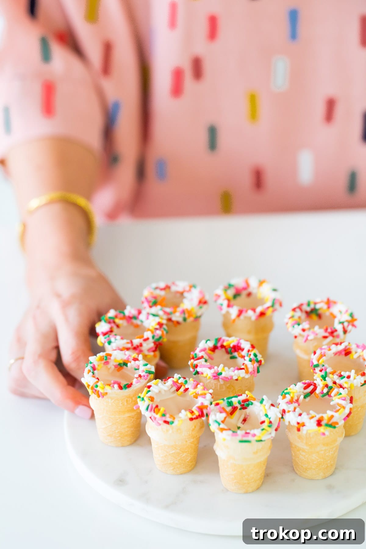Craft Your Own Ice Cream Cone Shots 5 How to make mini ice cream cone shot glasses for a cute cocktail serving idea! - sugar and cloth - ashley rose - houston blogger