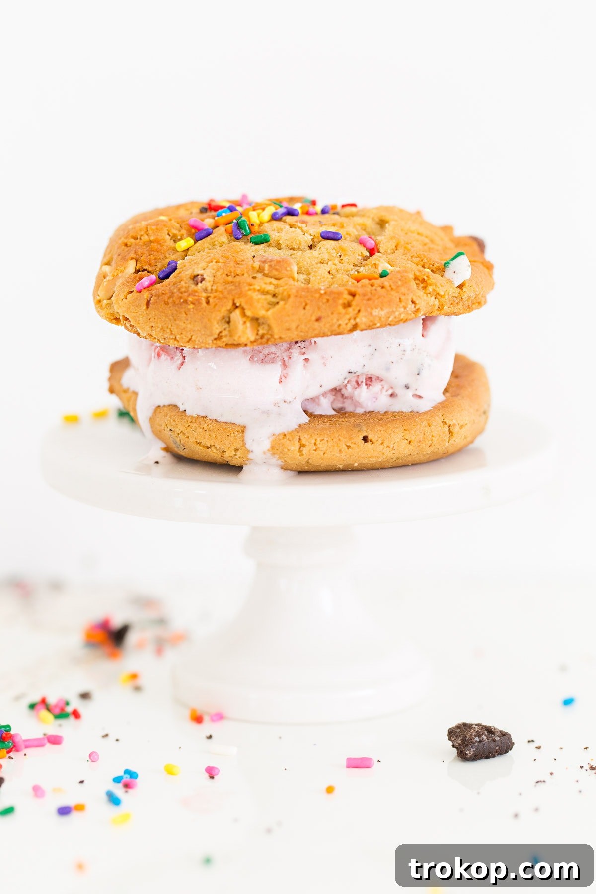Enjoying Baskin-Robbins warm cookie ice cream sandwiches, a perfect summer indulgence with friends.