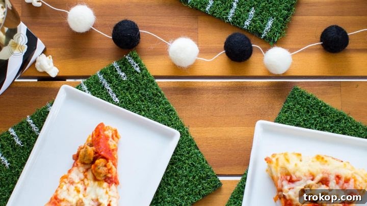 Football Party: DIY Football Coasters & Football Placemats