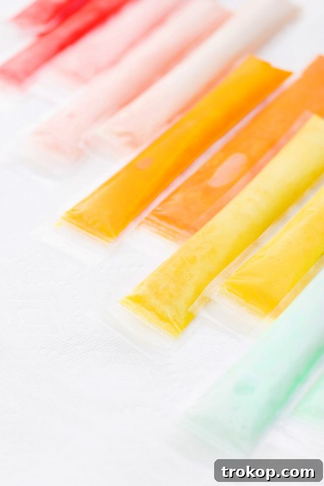 colorful boozy ice pops