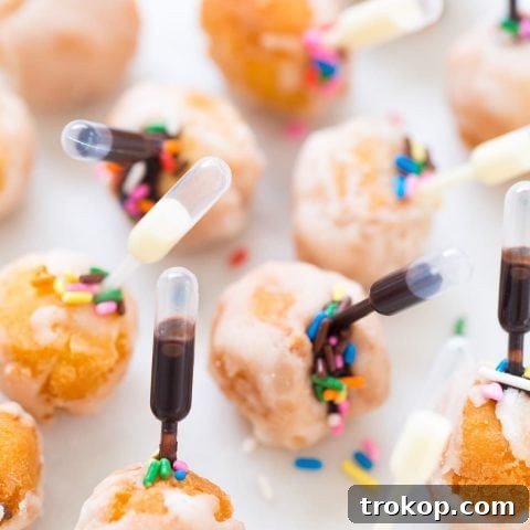 Surprise-Center Donut Bites 11 How to make injectable donuts just as cool as Top Golf! - sugar and cloth - recipe - houston blogger -