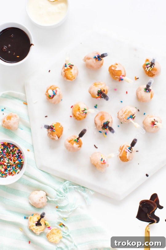 Surprise-Center Donut Bites 4 How to make injectable donuts just as cool as Top Golf! - sugar and cloth - recipe - houston blogger -