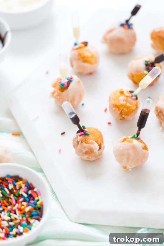 Surprise-Center Donut Bites 5 How to make injectable donuts just as cool as Top Golf! - sugar and cloth - recipe - houston blogger -