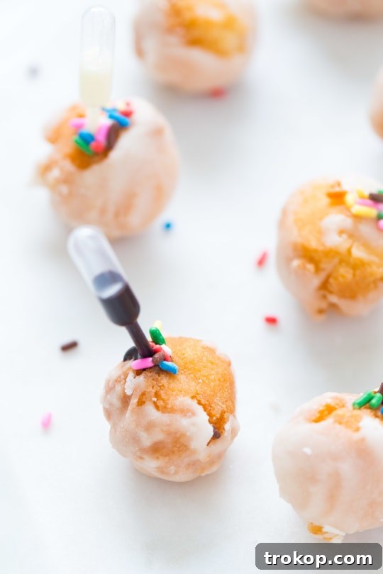 Surprise-Center Donut Bites 9 How to make injectable donuts just as cool as Top Golf! - sugar and cloth - recipe - houston blogger -
