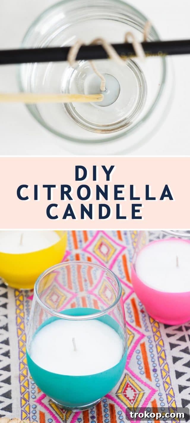 Craft Colorful Citronella Candles with a Balloon Dip Design 12 photo of how to make a balloon dipped diy citronella candle by top Houston lifestyle blogger Ashley Rose of Sugar & Cloth
