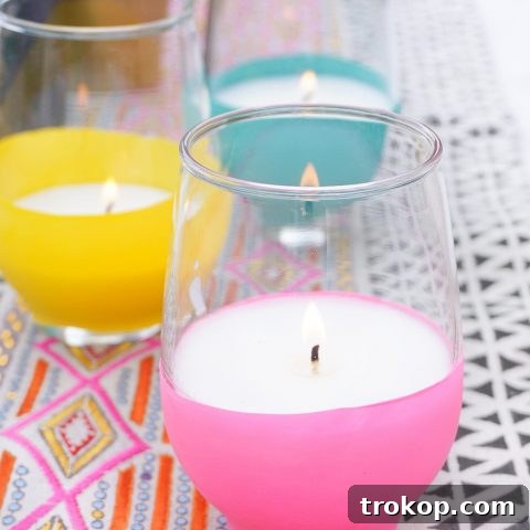 DIY BALLOON DIPPED CITRONELLA CANDLES - sugar and cloth