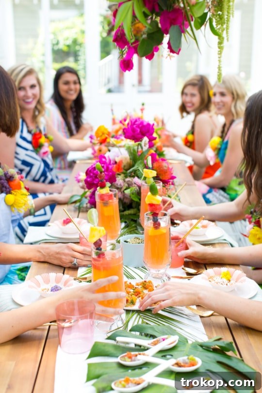 Our tropical garden party and DIY fruit necklaces for Summer! - sugar and cloth - houston blogger - entertaining ideas