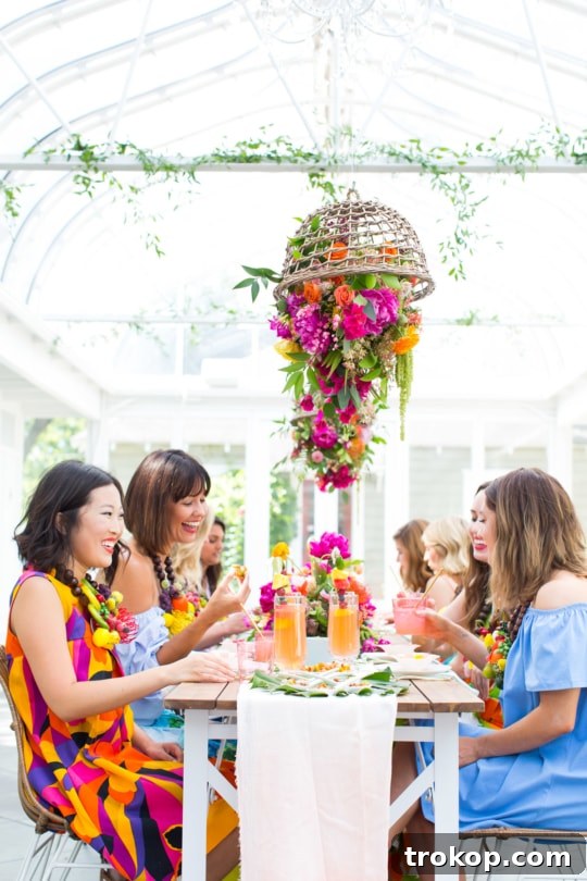 Our tropical garden party and DIY fruit necklaces for Summer! - sugar and cloth - houston blogger - entertaining ideas