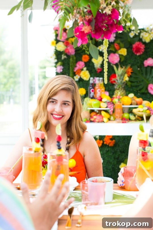 Our tropical garden party and DIY fruit necklaces for Summer! - sugar and cloth - houston blogger - entertaining ideas