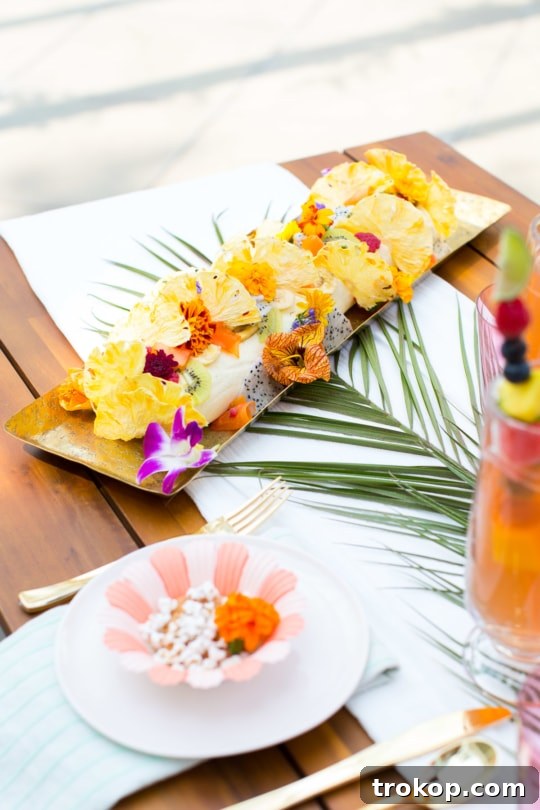 Our tropical garden party and DIY fruit necklaces for Summer! - sugar and cloth - houston blogger - entertaining ideas