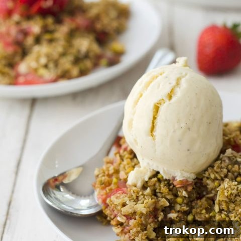 Heavenly Strawberry Pistachio Crumble 8 A Classic Strawberry Pistachio Crumble Recipe to add to your recipe arsenal!