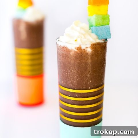 This boozy frozen hot chocolate recipe will fix your chocolate cravings and the Summer heat! - sugar and cloth