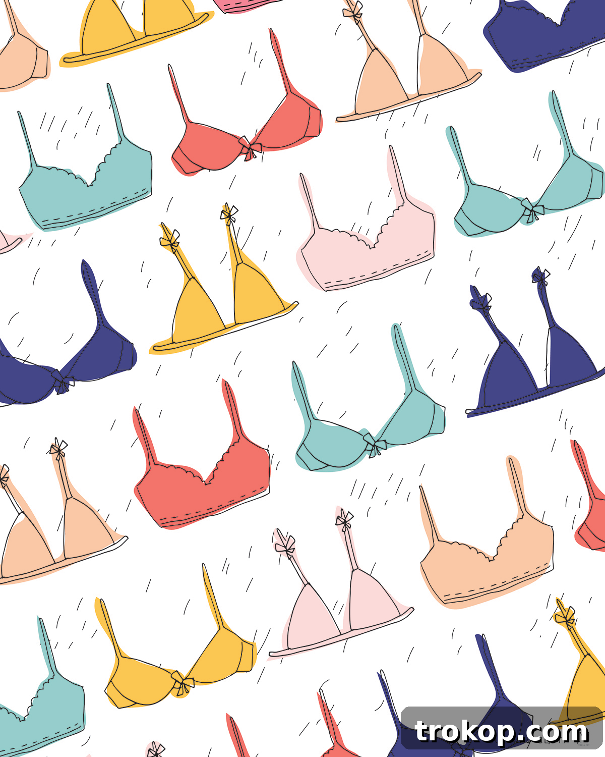 Chic 'Pretty Things In Bra' printable wall art, a unique and sassy design by Megan Roy to personalize your space.