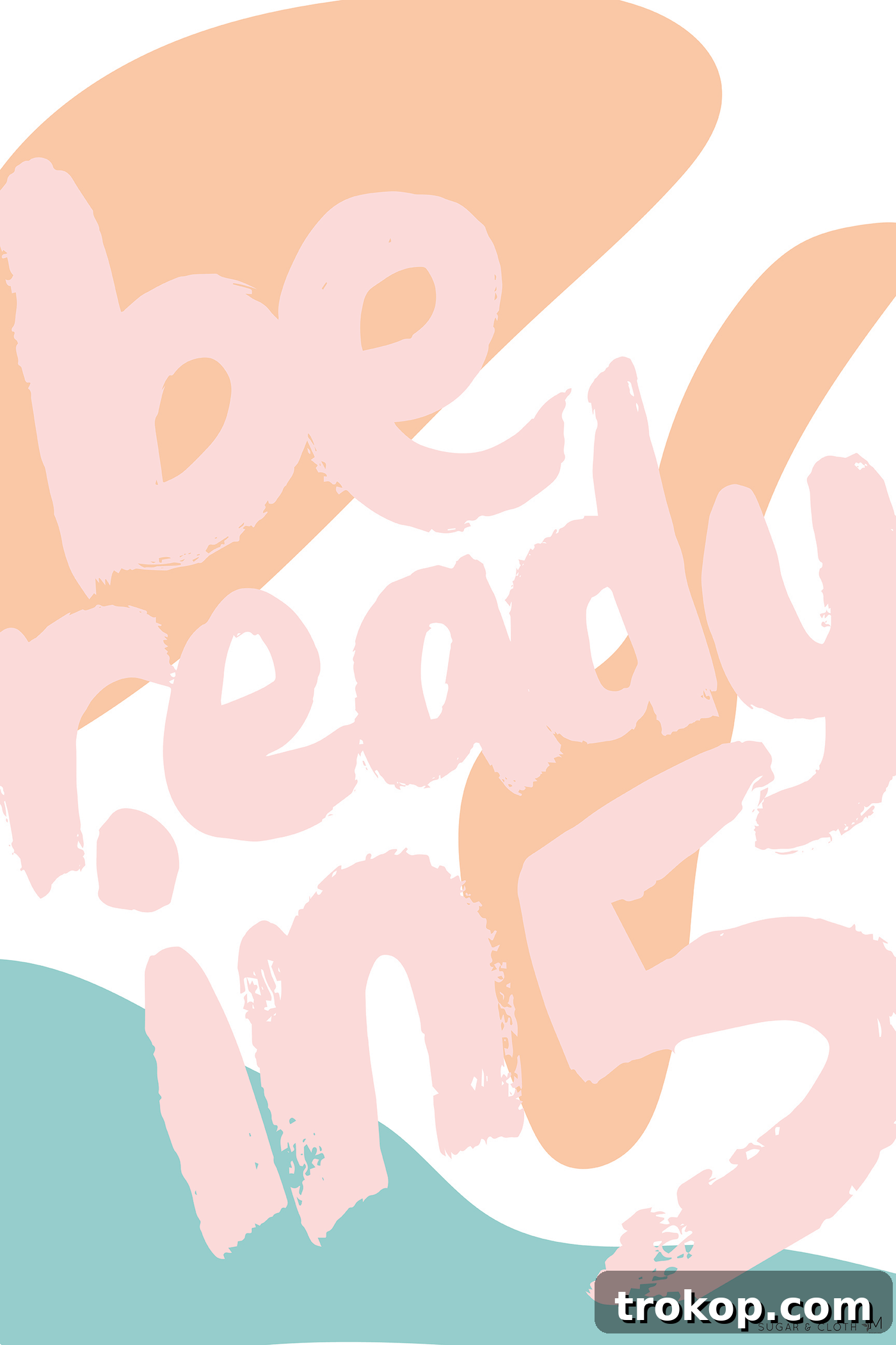 Humorous 'Be Ready in 5' printable wall art, perfect for adding a witty touch to your entryway or bedroom decor.