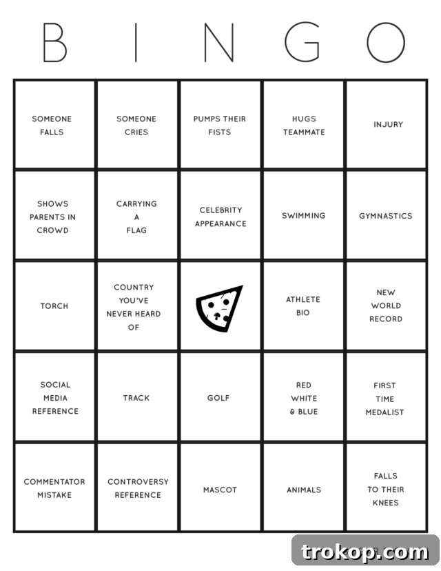 DIY Sporting Event Watch Party: Fun, Food, and Free Bingo! 4 Printable Bingo Card for World Sporting Games Watch Party