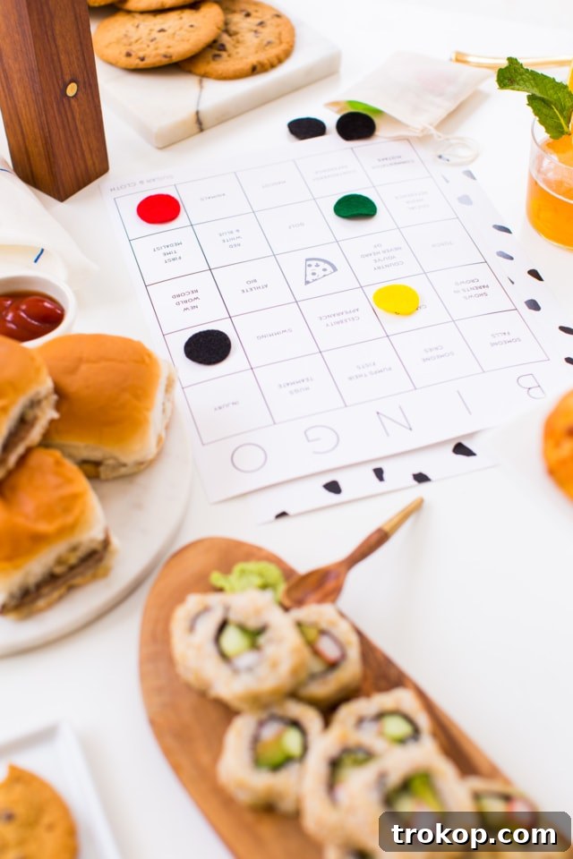 DIY Sporting Event Watch Party: Fun, Food, and Free Bingo! 6 International Food Spread for Your Watch Party