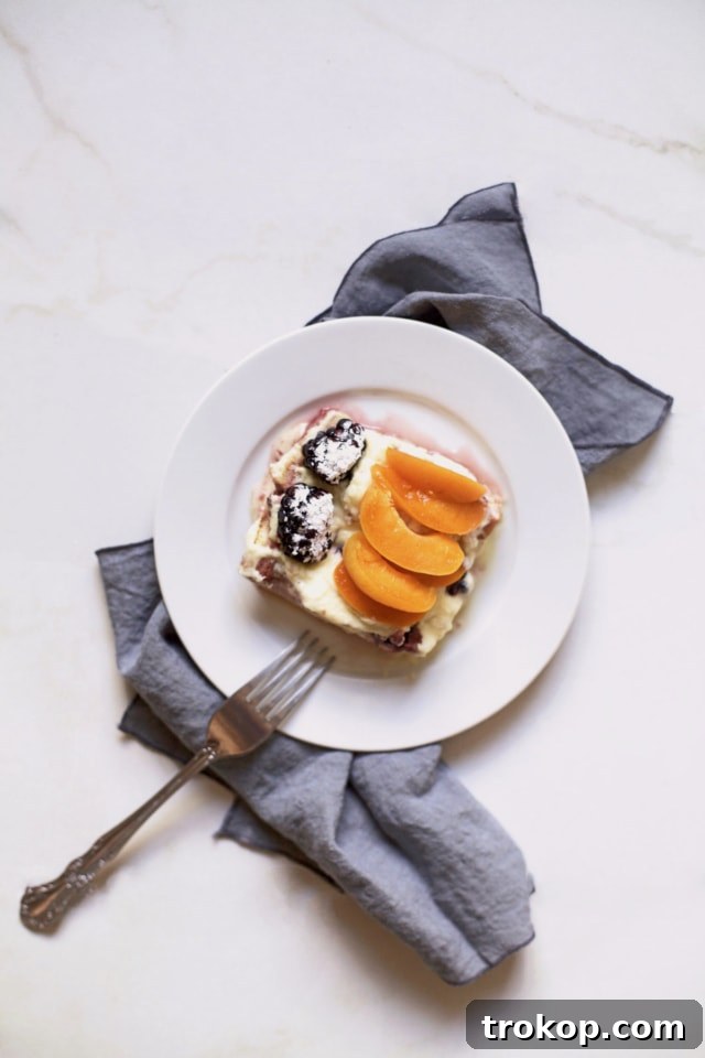 Fresh Ingredients for Summer Fruit Tiramisu including Berries, Apricots, and Mascarpone