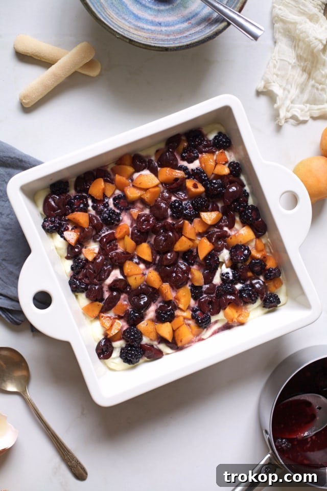 Adding Mascarpone Cream and Fresh Fruit Layers to Tiramisu