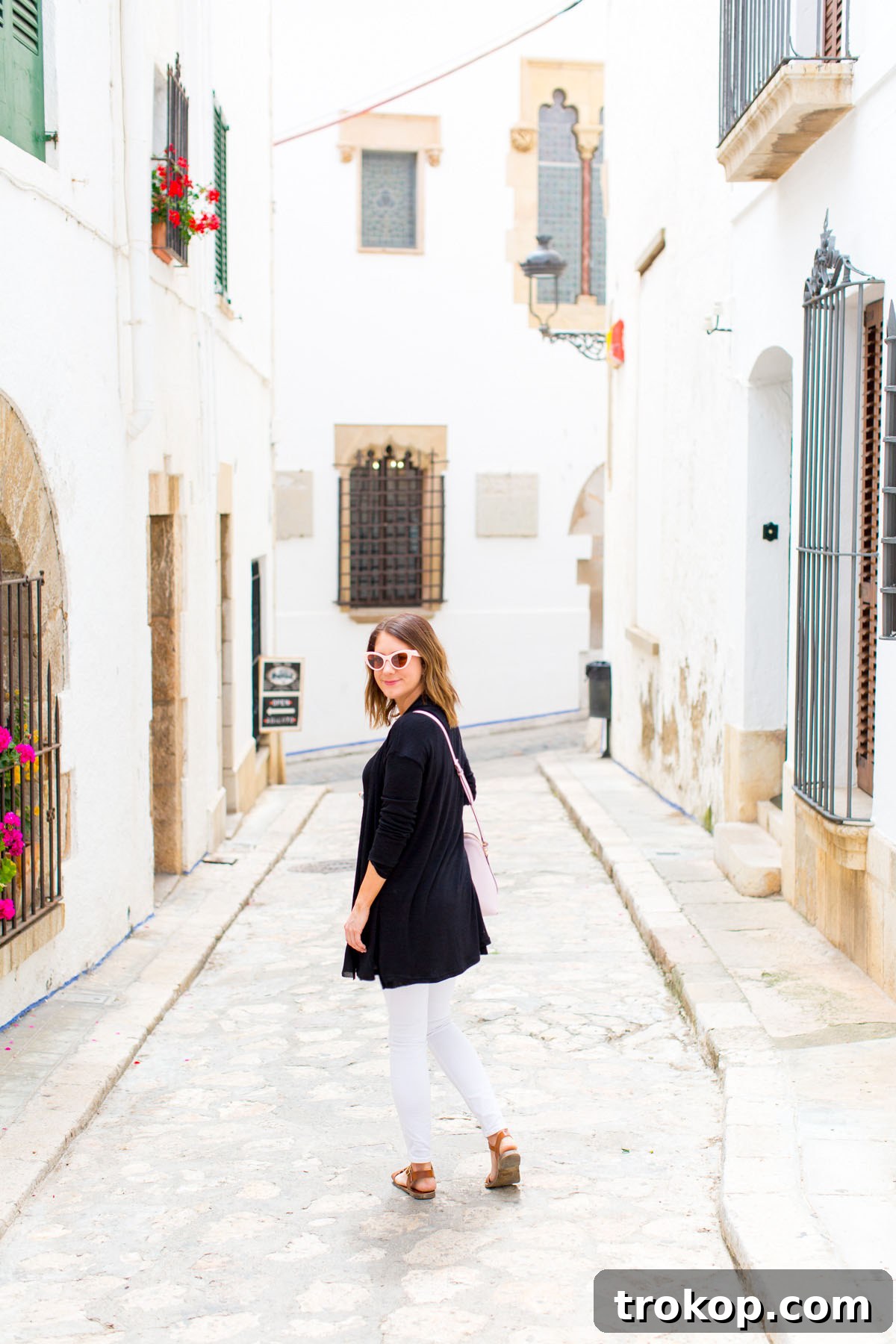 A vibrant street scene in Barcelona