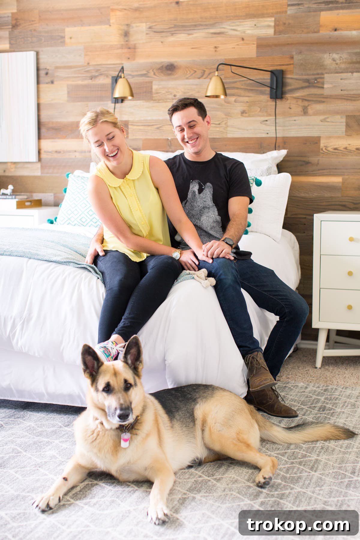 Zach and Caitlin's Simple Bedroom Makeover: Before and After 2 A before and after simple bedroom makeover as a gift to our fam! - sugar and cloth - home decor - best DIY blog - houston - ashley rose