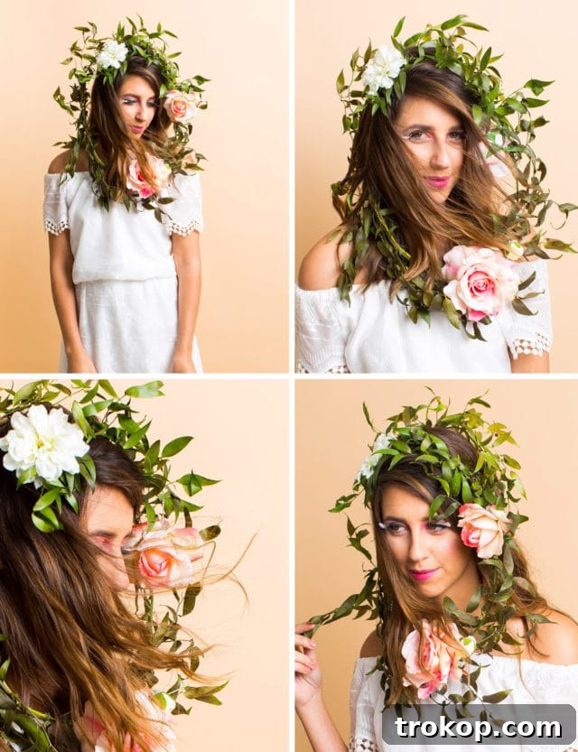Craft Your Own Halloween Wigs and Lashes 14 Winks & Wigs: DIY Wig and Lash Combinations for Halloween by Sugar & Cloth- Floral Headpiece- Flowers - ideas - ashley rose - best DIY blog - houston blogger #diy #blogger #costume #halloween #diycostume #halloweencostume #wig #falsies #lastminute