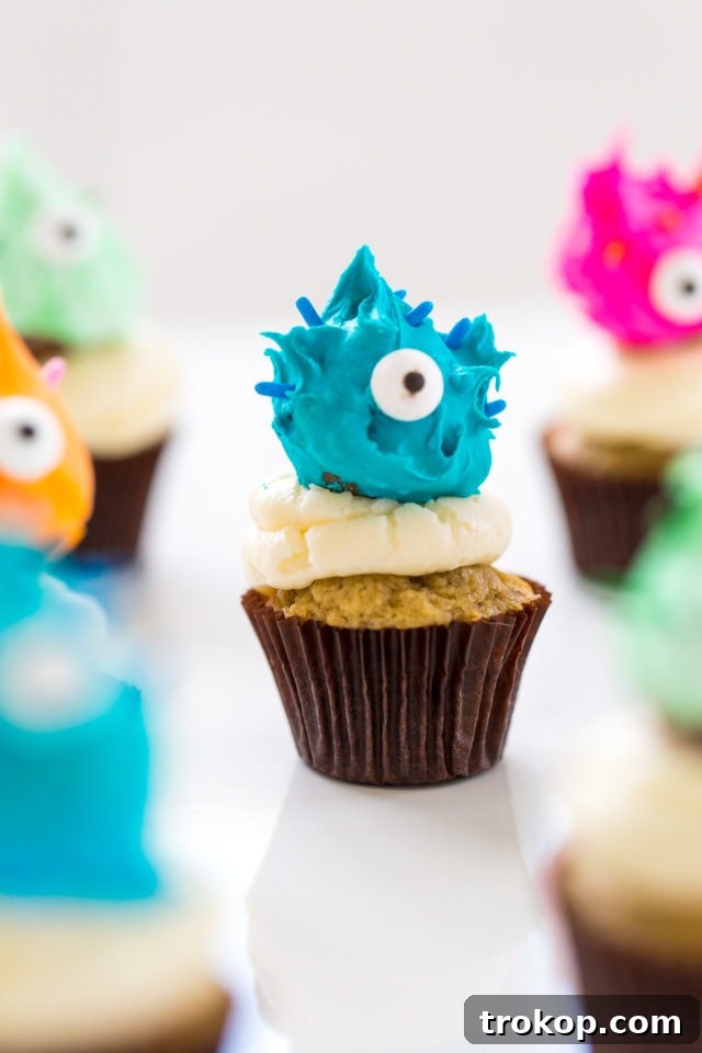 Adorable Truffle Monster Cake Toppers Recipe 4 Ingredients laid out for making DIY Truffle Monster Cupcake Toppers