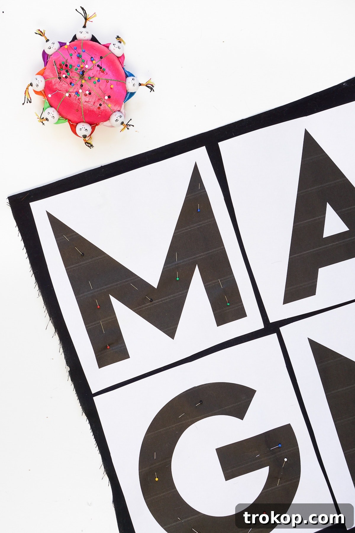 Printable Fabric Flag Lettering 4 Step 2: Print, Pin, and Prepare Your Letters for Cutting