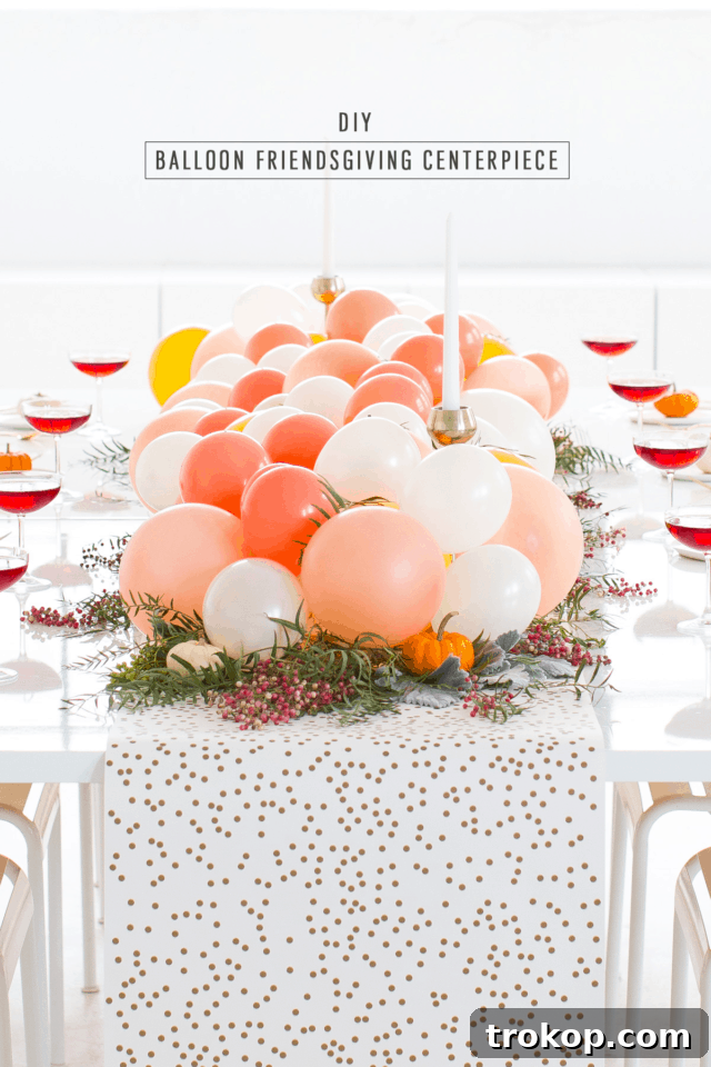 Creative balloon centerpiece ideas for Friendsgiving and other celebrations