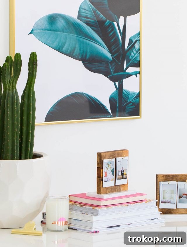 Craft Your Own Flip Photo Book 11 A collection of Instax photos scattered around a DIY Flip Photo Album, highlighting the instant photography aesthetic.