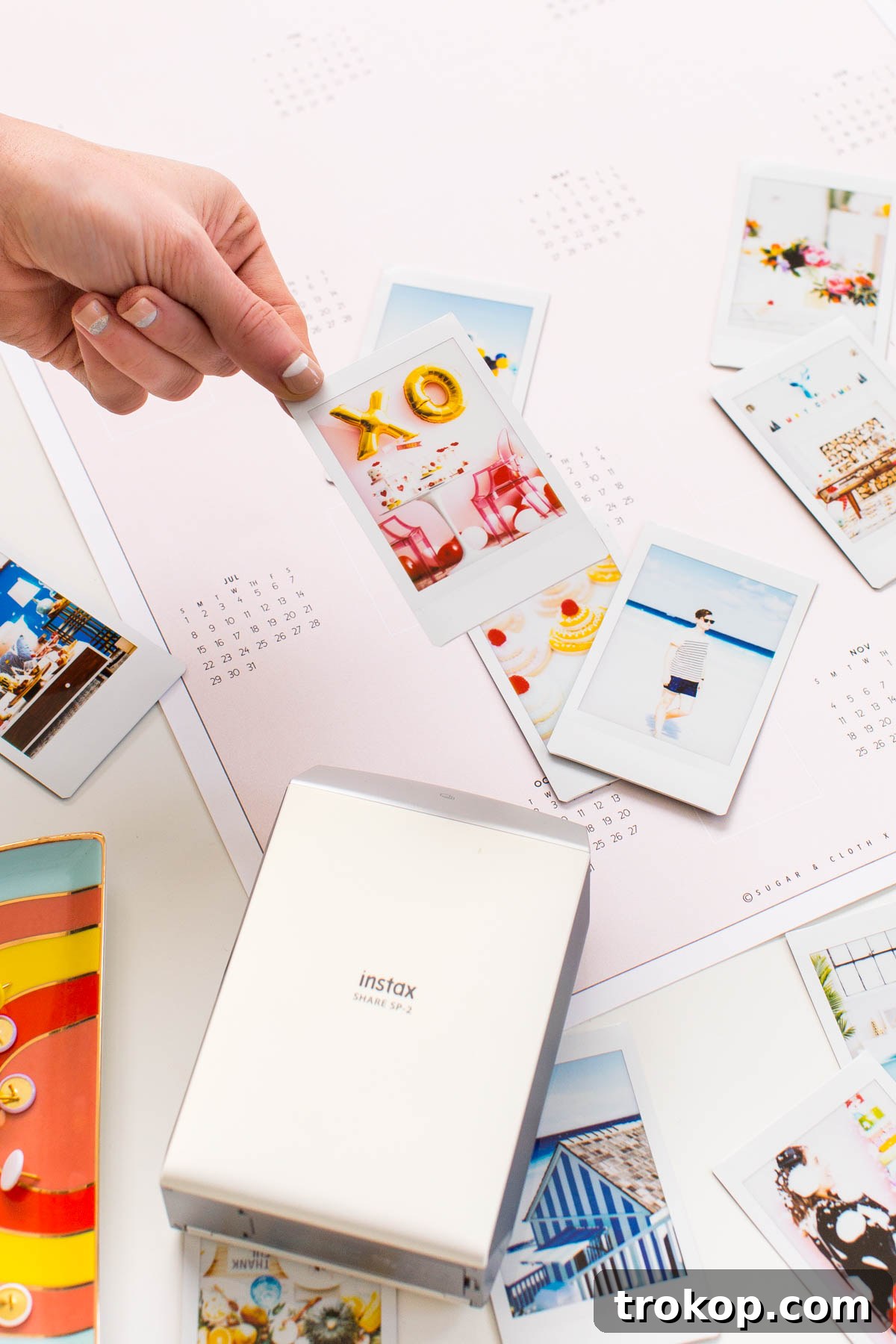 Printable Personalized Photo Calendar 4 Free DIY Printable Photo Wall Calendar by lifestyle blogger Ashley Rose of Sugar & Cloth