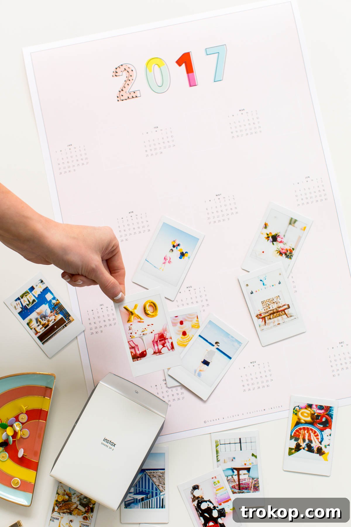 Printable Personalized Photo Calendar 7 Free DIY Printable Photo Wall Calendar by lifestyle blogger Ashley Rose of Sugar & Cloth