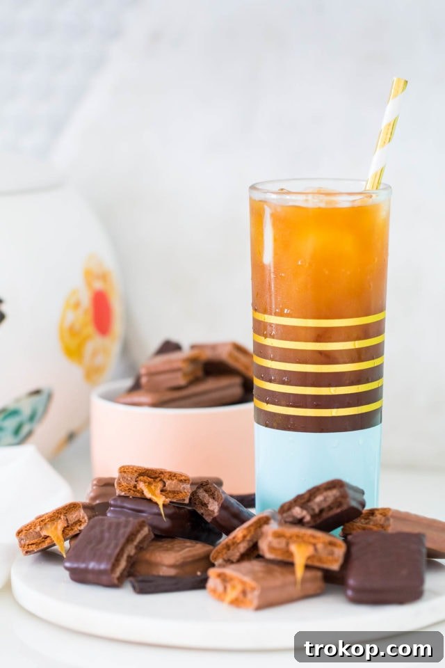 A Vanilla Bean Sparkling Iced Coffee Recipe with Tim Tam by top Houston lifestyle blogger, Ashley Rose of Sugar and Cloth