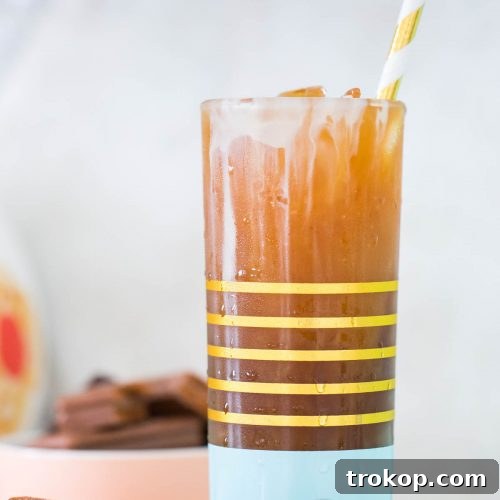 A Vanilla Bean Sparkling Iced Coffee Recipe with Tim Tam by top Houston lifestyle blogger, Ashley Rose of Sugar and Cloth