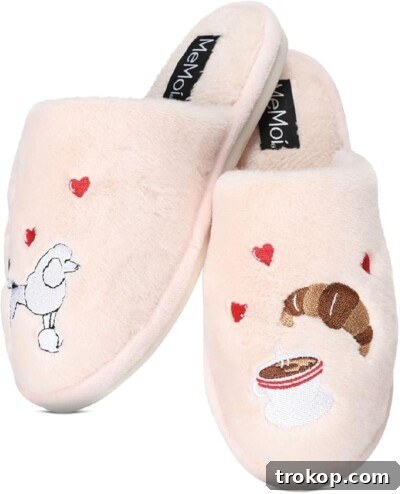 I Love Paris Slippers for unique valentines gift ideas