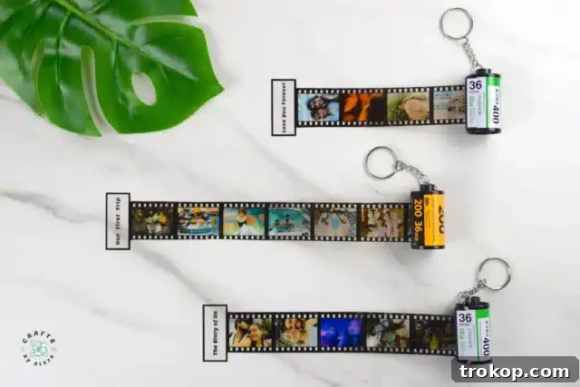 Memory Film Keychain 1-10 Photos - Personalized Camera Roll Gift, Birthday, Anniversary, Pride, Family, Pets, Class 2025, Valentines, Love
