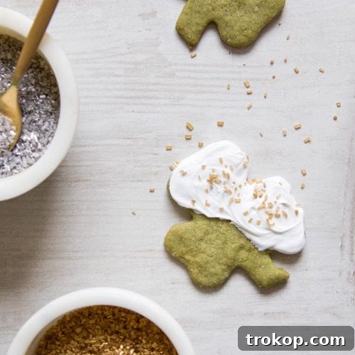 White Chocolate Shamrock Matcha Cookies