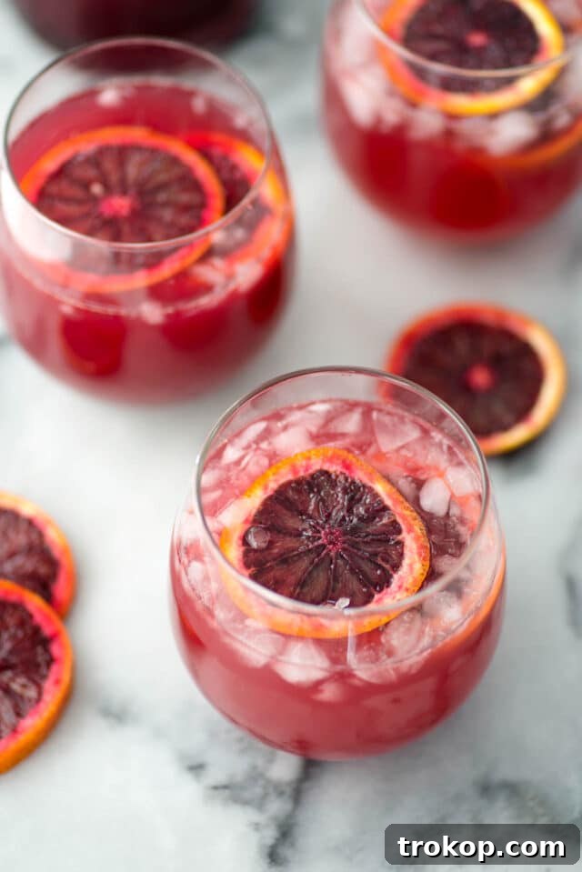 Vibrant Blood Orange Sangria 8 A festive spread featuring Blood Orange Sangria, ideal for entertaining guests.