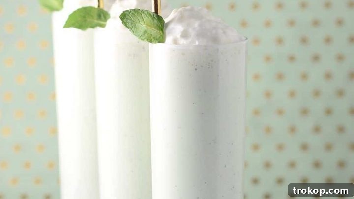 Boozy Shamrock Shake, a festive St. Patrick's Day cocktail.