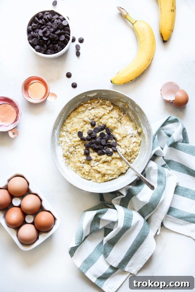 All the fresh ingredients laid out on a clean surface, ready to be transformed into delicious chocolate chip banana bread and mocha mascarpone.