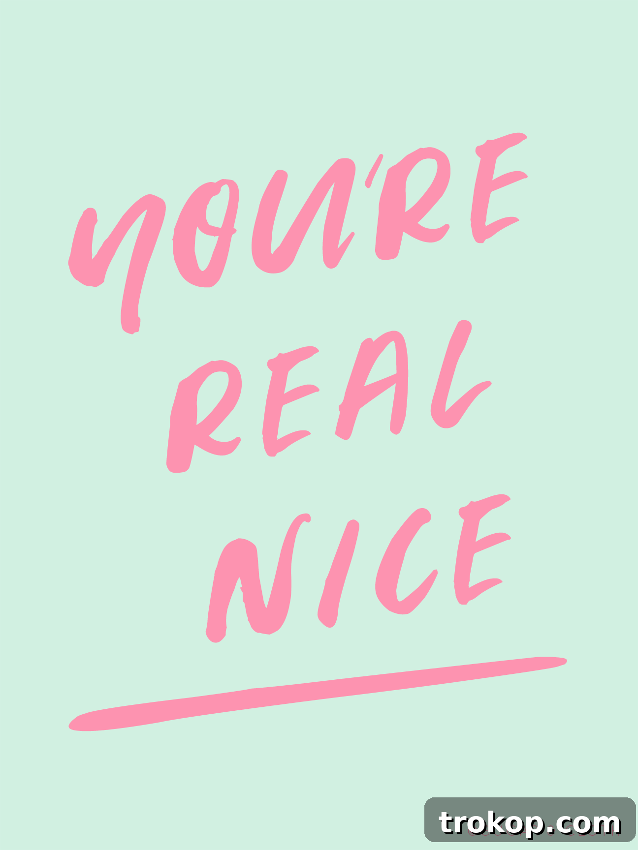 Preview of 'You're Real Nice' printable artwork design by Sugar & Cloth, showcasing the elegant typography