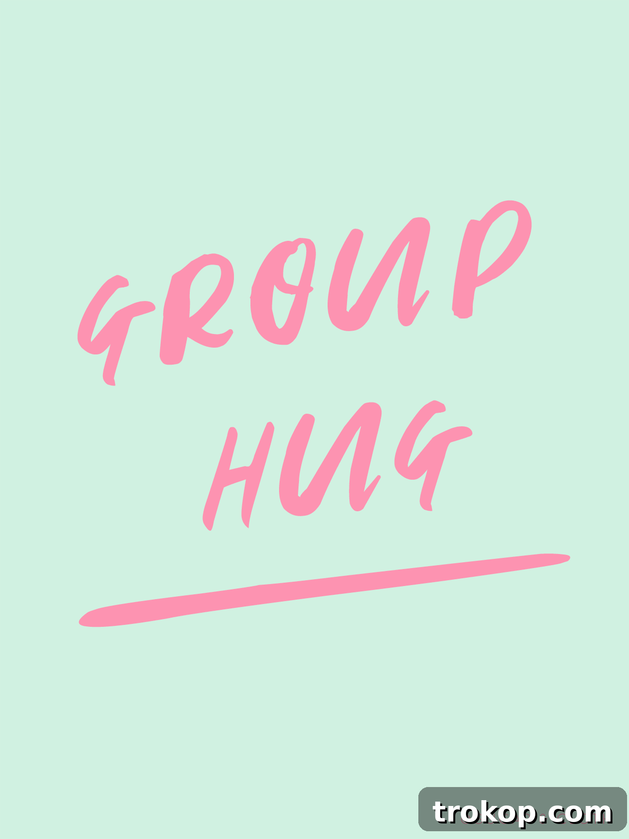 Preview of 'Group Hug' printable artwork design by Sugar & Cloth, depicting the unifying message