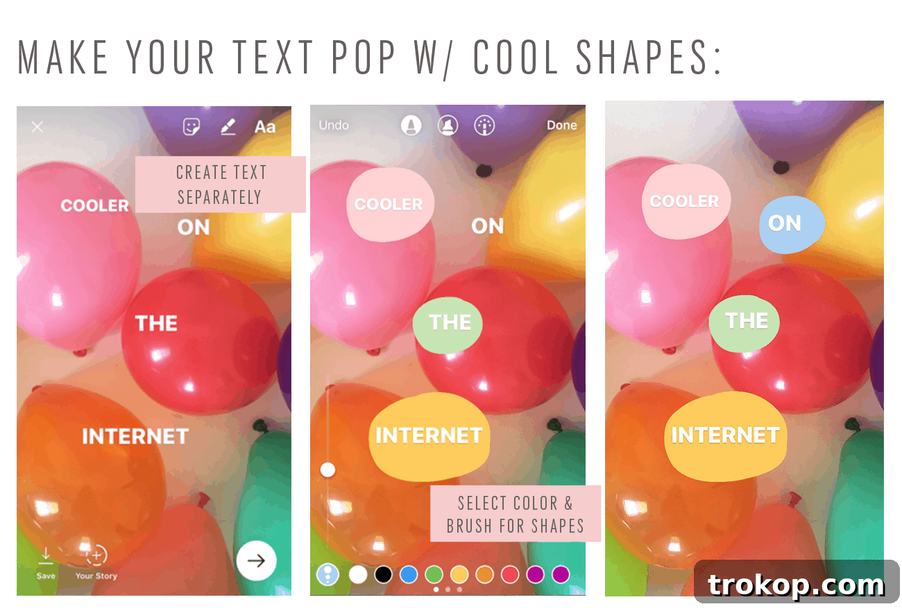 Boost Instagram Followers: Story Strategies and Video Guide 12 Utilize diverse shapes and backgrounds for your Instagram Story text to create dynamic visual elements that draw attention and enhance your message.