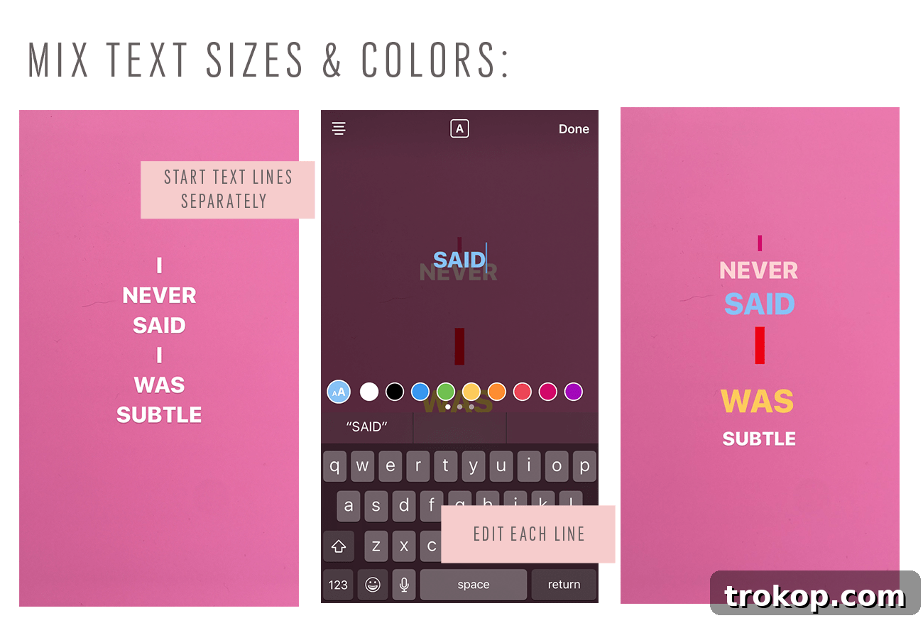 Boost Instagram Followers: Story Strategies and Video Guide 8 Master text customization in Instagram Stories: change colors, adjust sizes, and experiment with different fonts to create compelling visual narratives.