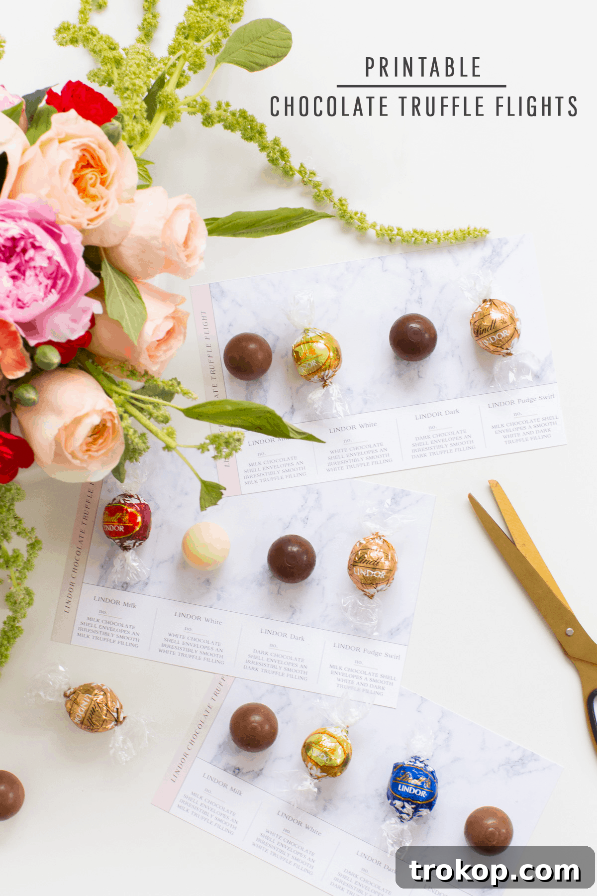 DIY Chocolate Truffle Tasting Flight Kit 7 A person filling out the chocolate truffle tasting card.