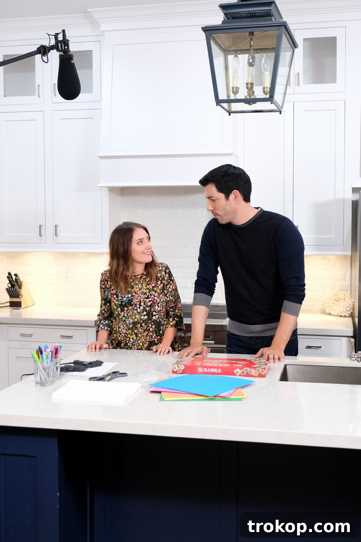 Drew Scott's DIY Home Handbook: Build Like The Property Brothers 3 Candid shot of Ashley Rose laughing joyfully during the DIY video shoot