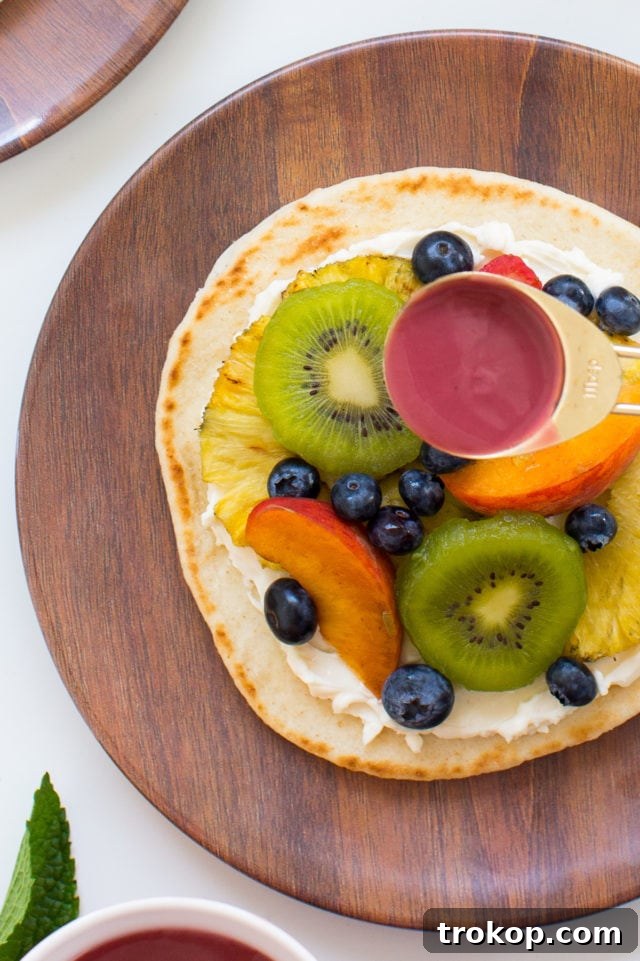 A Summer Grilled Fruit Pizza Recipe by top Houston lifestyle blogger Ashley Rose of Sugar & Cloth