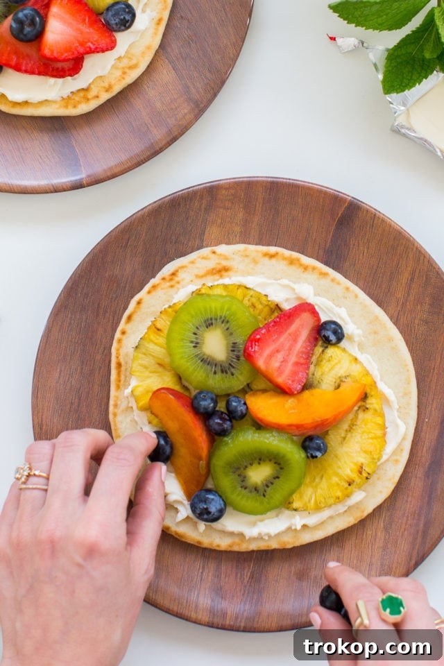 A Summer Grilled Fruit Pizza Recipe by top Houston lifestyle blogger Ashley Rose of Sugar & Cloth